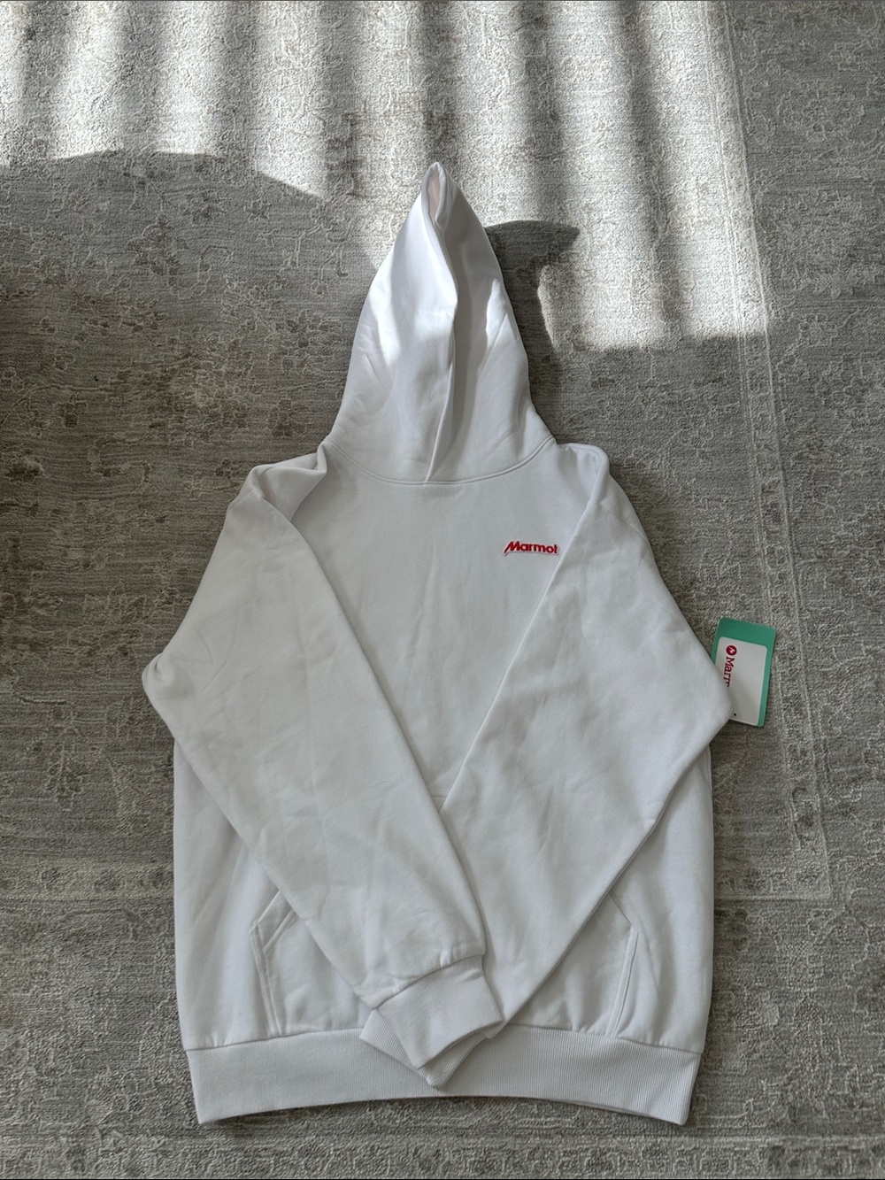 Marmot Men’s for life medium white hoody . #16953. NWT’s.